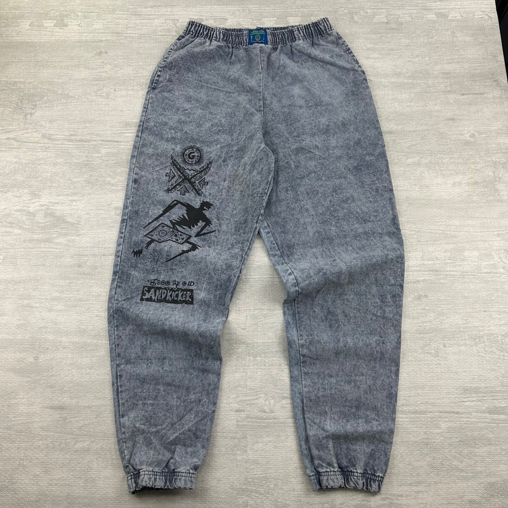 Vintage 90s Gitano 8000 Year Old Sandkicker Pants Size XL Blue Denim Joggers